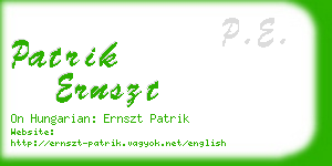 patrik ernszt business card